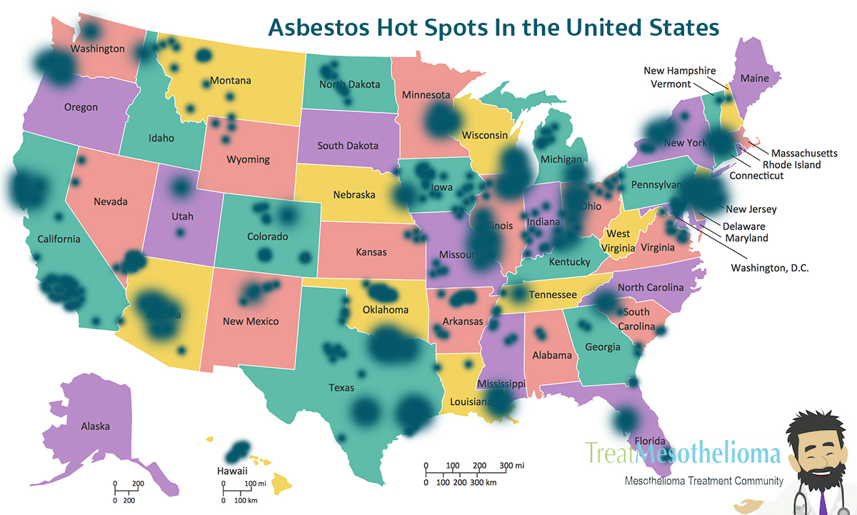 Asbestos Exposure by State | Mesothelioma Treatment Community